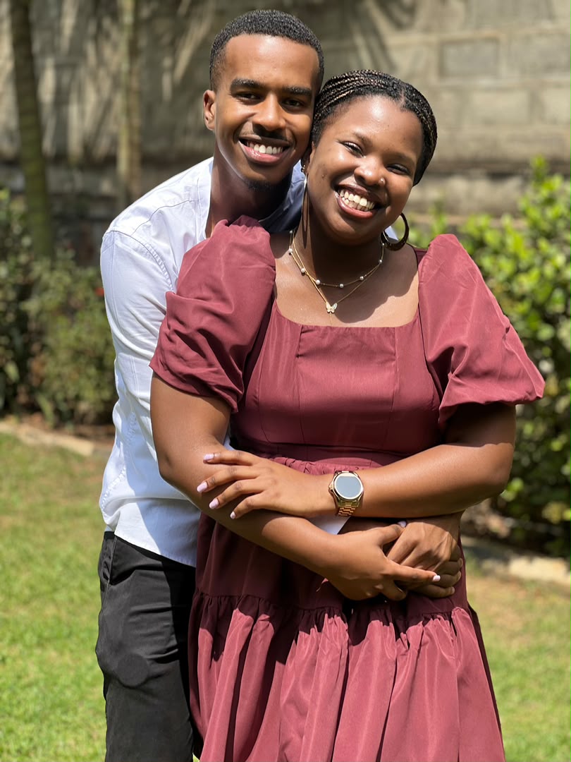 Ahmed and Latifah in the garden